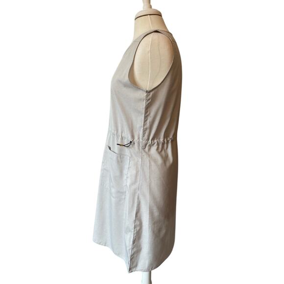 Merrell Women's M Athleisure Pinstripe Gray Sleeveless Dress Packable Hiking - Picture 2 of 9